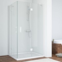 Душевой уголок Vegas Glass AFA-F 100*80 01 01 R профиль белый, стекло прозрачное