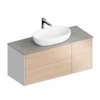 Тумба под раковину KERAMA MARAZZI Plaza Modern 120 подвесная,с ящиками, дуб виченца