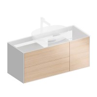 Тумба под раковину KERAMA MARAZZI Plaza Modern 120 подвесная,с ящиками, дуб виченца