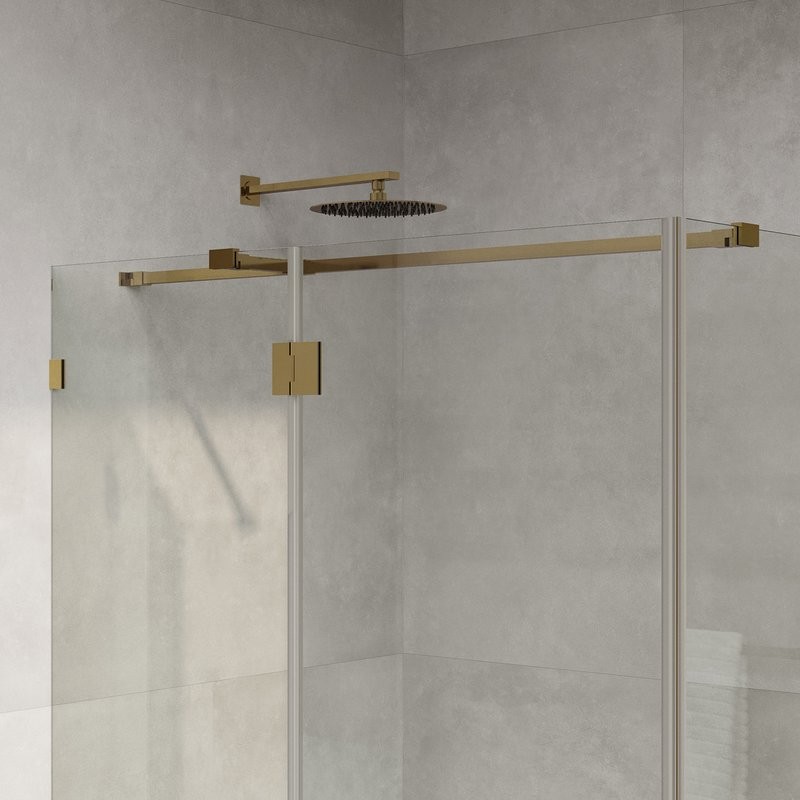 Душевой уголок Wasserkraft Ems 76H07 120х90 см, стекло прозрачное, фурнитура золото