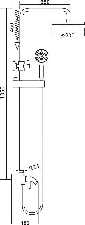 Душевая стойка Frap F2416