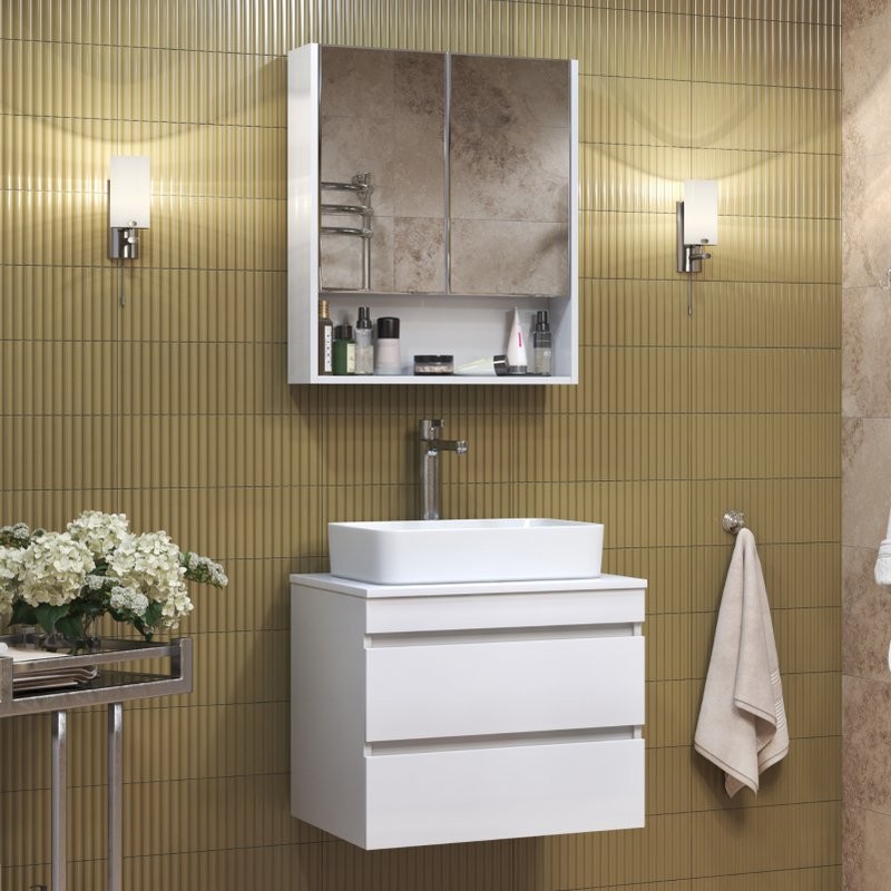 Мебель для ванной комнаты Vigo Urban 70 подвесная, белая, раковина Urban 50