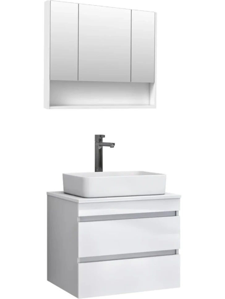 Мебель для ванной комнаты Vigo Urban 70 подвесная, белая, раковина Urban 50