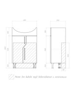 Тумба под раковину VIGO Turin 500-2-0 (Уют)