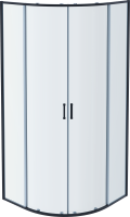 Душевой уголок AQUATEK AQ ARI RO 10020BL 100х100 см, черный матовый профиль