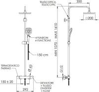 Душевая стойка Remer Elegance EQ32A8CPSD20