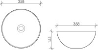 Накладная раковина Ceramicanova Element CN6003 белый матовый