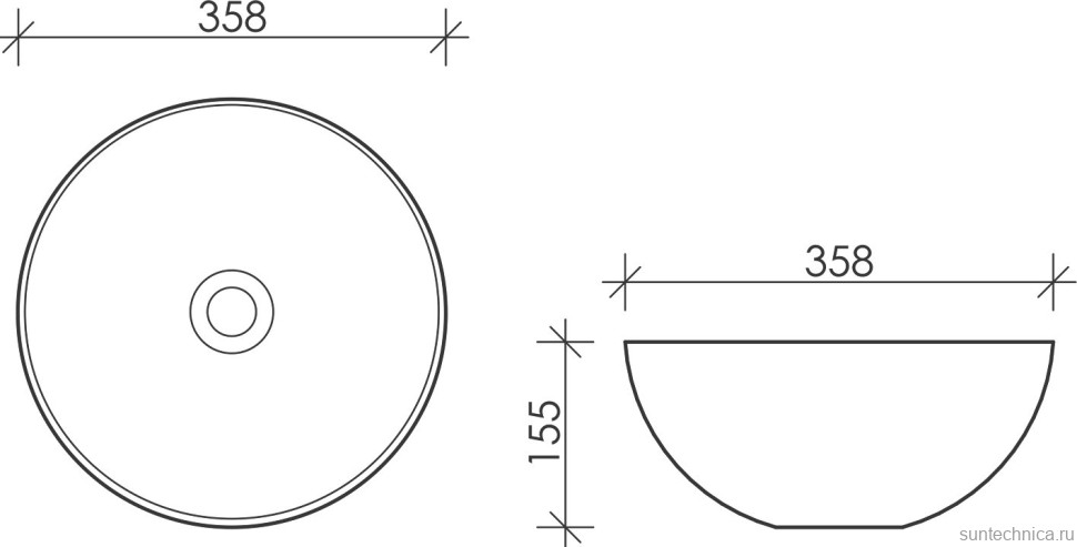 Накладная раковина Ceramicanova Element CN6003 белый матовый