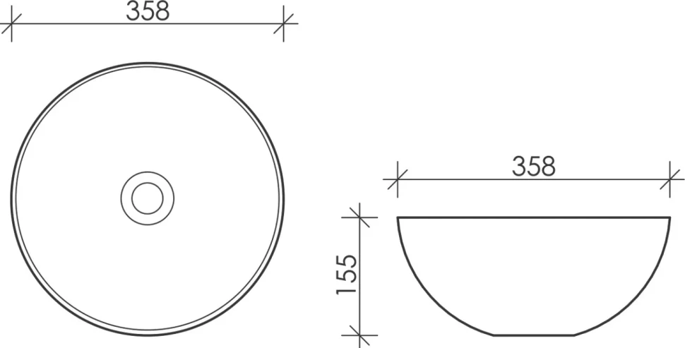 Накладная раковина Ceramicanova Element CN6003 белый матовый