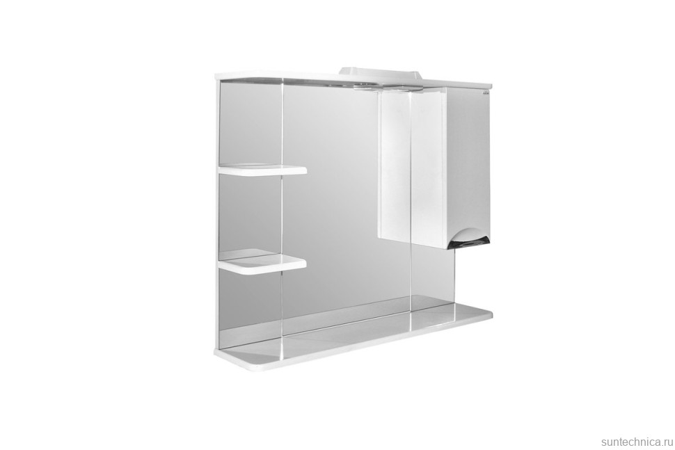 Шкаф с зеркалом в ванную MIXLINE 90х19х69,2 Белый ПВХ