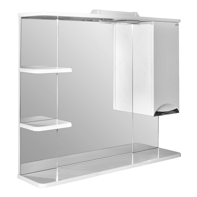 Шкаф с зеркалом в ванную MIXLINE 90х19х69,2 Белый ПВХ