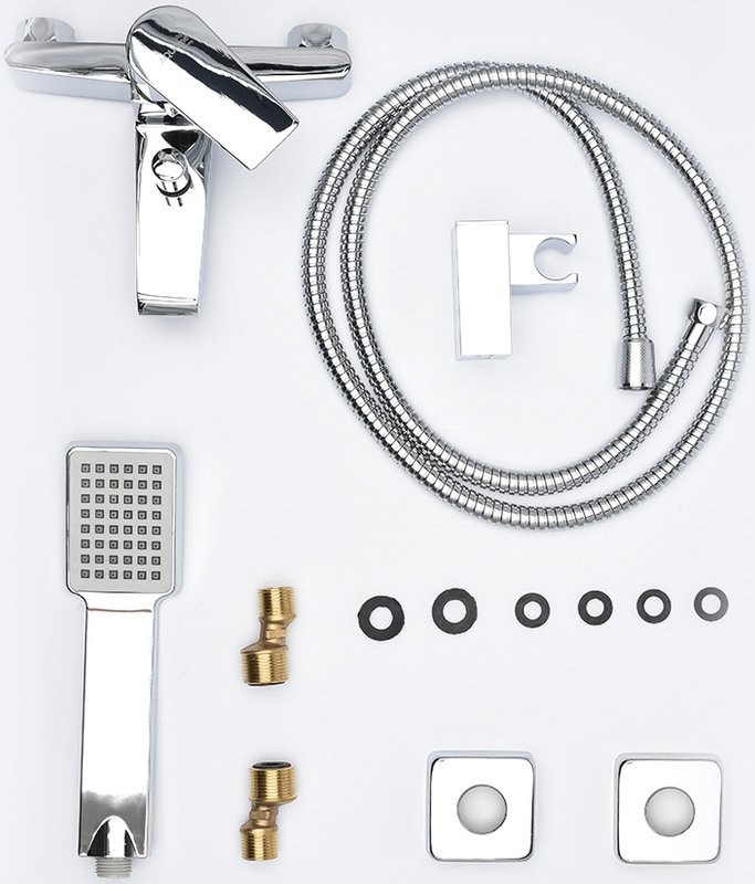 Смеситель для ванны с душем AQUAme Prato AQMP6122 хром