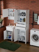 Тумба с раковиной СаНта Лондон 50 напольная, с дверками