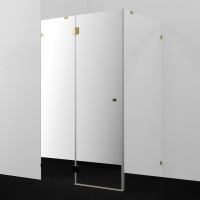 Душевой уголок Wasserkraft Ems 76H07L-MR 120х90 см, стекло зеркальное, фурнитура золото