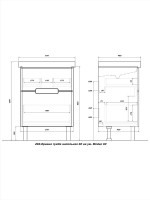 Мебель для ванной комнаты SanStar Ориана 60 напольная, раковина Cersanit Moduo 60
