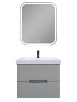 Мебель для ванной комнаты SanStar Ориана 60 подвесная, серая, раковина Dreja Грейс 60