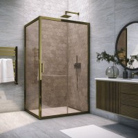 Душевой уголок Vegas Glass ZP+ZPV Tur Novo h1900 130*90 05 05 профиль бронза, стекло бронза