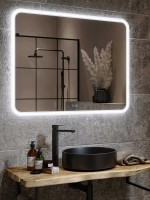 Зеркало Alavann Anna 90x80 с подсветкой, с антизапотеванием