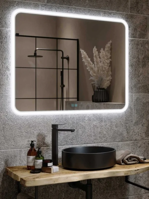 Зеркало Alavann Anna 90x80 с подсветкой, с антизапотеванием