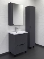 Мебель для ванной комнаты Comforty Лима 60Н2 напольная, антрацит