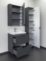 Мебель для ванной комнаты Comforty Лима 60Н2 напольная, антрацит