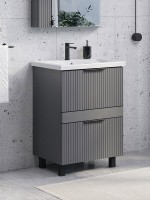 Мебель для ванной комнаты Comforty Лима 60Н2 напольная, антрацит