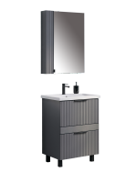 Мебель для ванной комнаты Comforty Лима 60Н2 напольная, антрацит