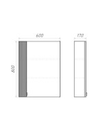 Мебель для ванной комнаты Comforty Лима 60Н2 напольная, антрацит