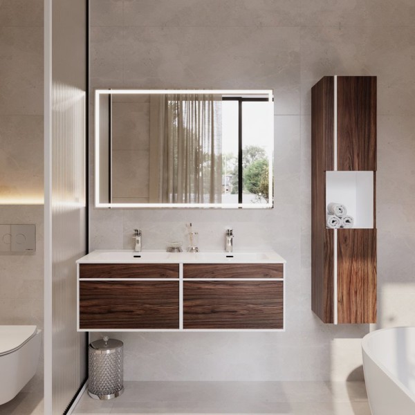 Мебель для ванной комнаты STWORKI Вестервик 120 орех каньон