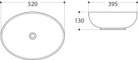 Накладная раковина Art&Max AM-78166 белая