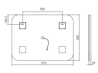 Зеркало Mixline Стив-2 91,5х68,5 с подсветкой и подогревом