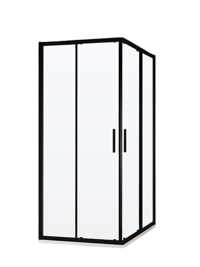 Душевой уголок Ravak Blix Slim BLSRV2-90 профиль матовый черный, стекло прозрачное Transparent