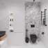 Мебель для ванной STWORKI Ольборг 60 столешница дуб французский, без отверстий, с тумбой 60, с раковиной Vitra Shift черной