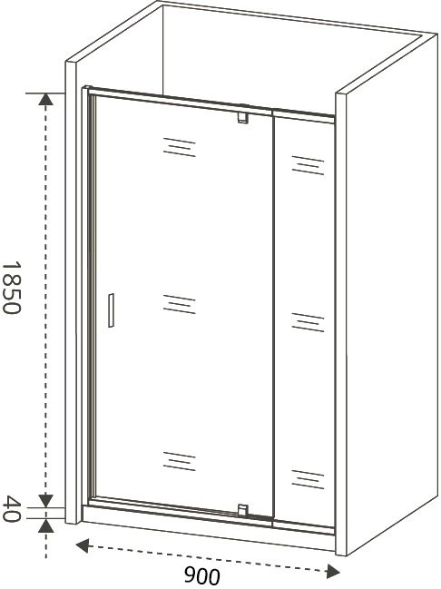 Душевая дверь в нишу Good Door Orion WTW-PD-90-C-CH