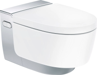 Комплект Умный унитаз Geberit AquaClean Mera Comfort 146.214.21.1 с системой удаления запахов, глянцевый хром + Крепления Duofix 111.815.00.1 к стене + Звукоизоляция + Инсталляция UP 320 111.300.00.5 + Кнопка Sigma 20 115.882.11.1 белая