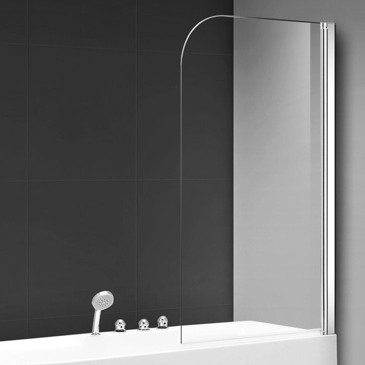 Шторка на ванну AQUAme AQM2851 80х140, профиль хром