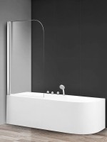 Шторка на ванну AQUAme AQM2851 80х140, профиль хром