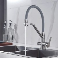 Смеситель для кухни Shevanik S968L с гибким изливом, сатин