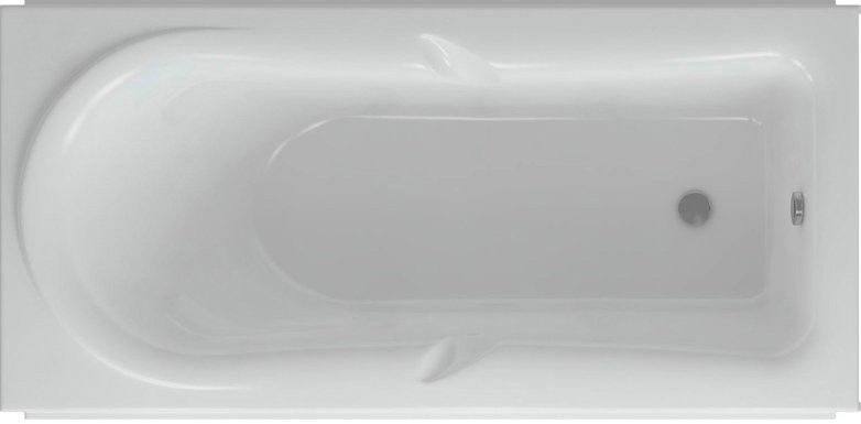 Акриловая ванна AQUATEK Леда LED170-0000047 170x80 см, пристенная, белая, с каркасом, со сливом-переливом