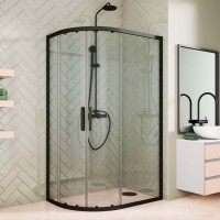 Душевой уголок Kubele DE018 RBG-CLN-BLMT 100х80