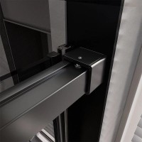 Душевой уголок Veconi Premium Trento PTC-SP-40B 130x80, профиль черный матовый, стекло прозрачное