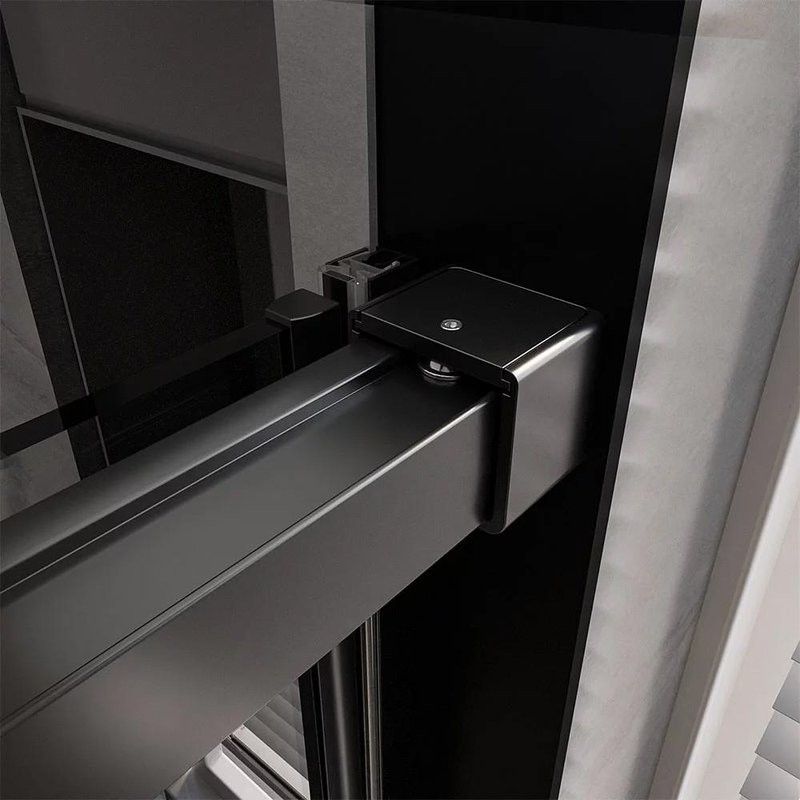 Душевой уголок Veconi Premium Trento PTC-SP-40B 130x80, профиль черный матовый, стекло прозрачное