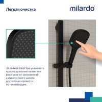 Душевая лейка Milardo Ideal Spa ILS3FB0M18 матовая черная