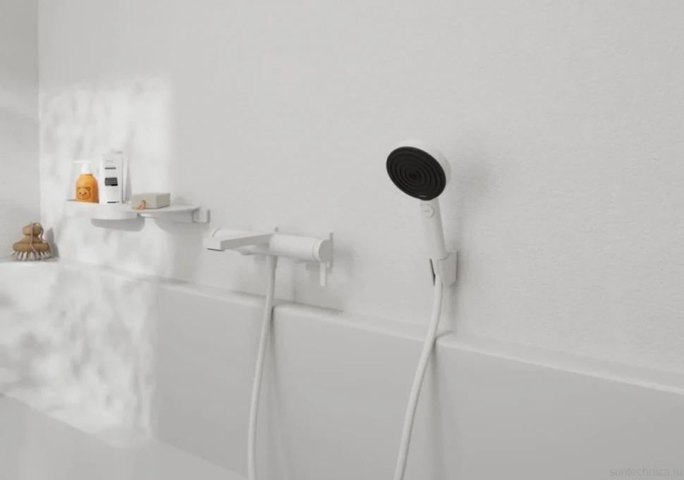 Смеситель для ванны с душем Hansgrohe Tecturis E 73420700 матовый белый
