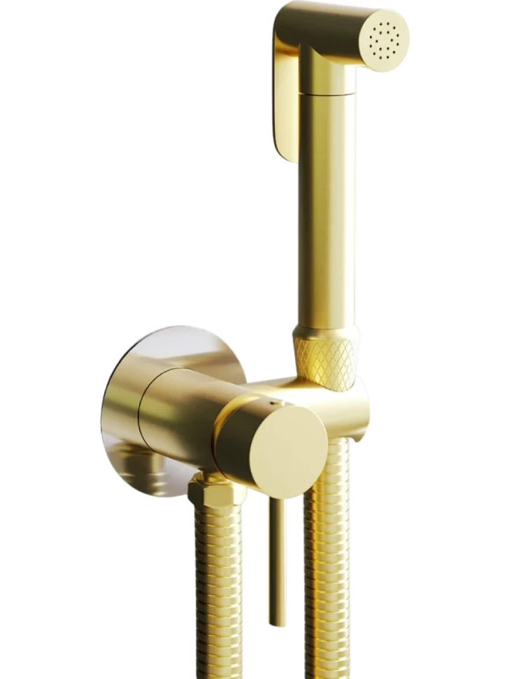 Гигиенический душ RGW Shower Panels SP-211Gb со смесителем, С ВНУТРЕННЕЙ ЧАСТЬЮ, золото