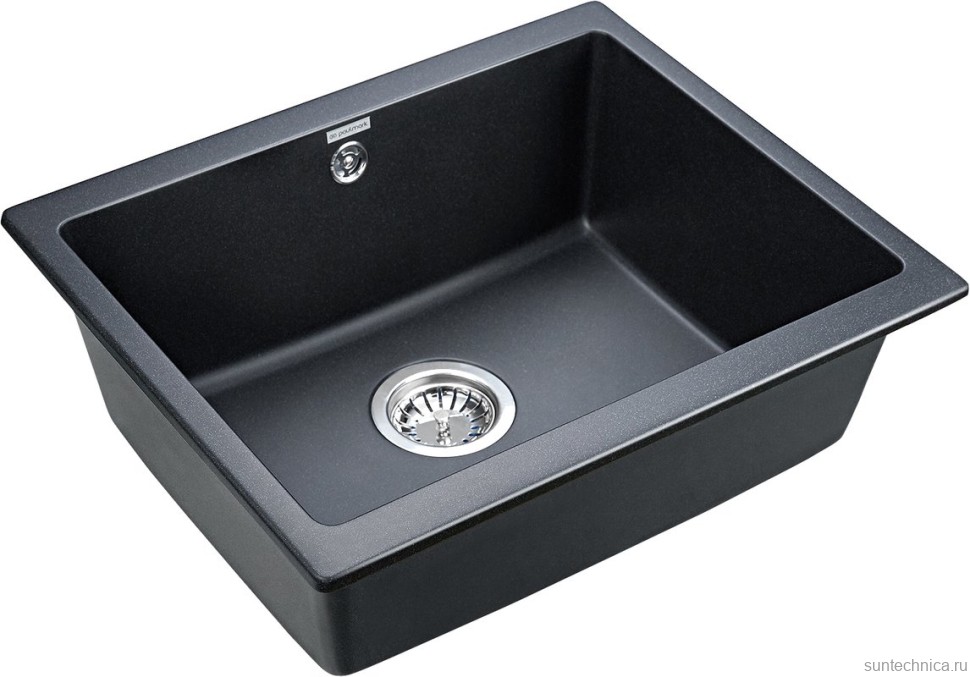 Комплект Мойка Paulmark Gera 60 PM205546-BLM черный металлик + Смеситель Grohe Minta 3291800E хром