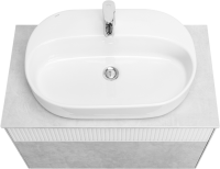 Тумба с раковиной AQUATON Марбл 80 слэйт, белая матовая, раковина 1WH501710