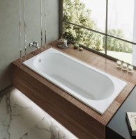 Акриловая ванна Alex Baitler Baikal 190x80 см, встраиваемая, белая, с каркасом