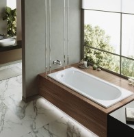 Акриловая ванна Alex Baitler Baikal 190x80 см, встраиваемая, белая, с каркасом