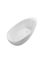 Ванна из искусственного камня Астра-Форм Исида 170x80 см, отдельностоящая, белая, овальная